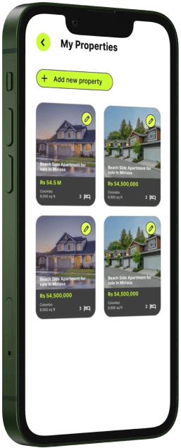 Property app case study — mobile mockups — second screen