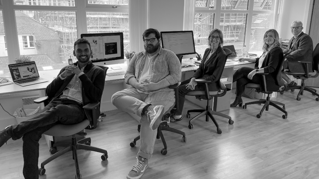 Cardiff App Developers team in the office